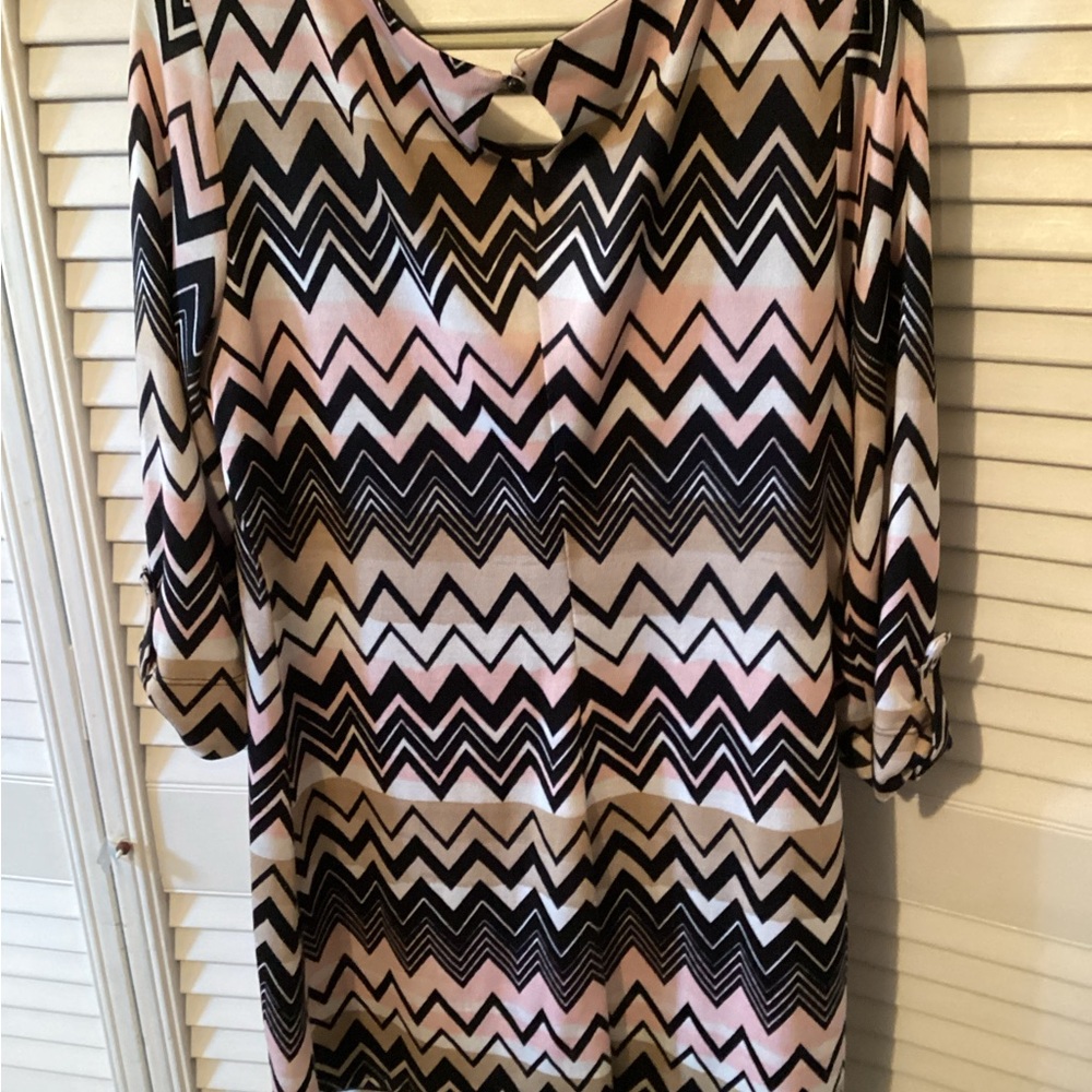 Lily Rose ladies Hebron print sheath dress, size XL,